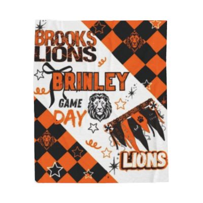 Brooks Lions Plush Blanket