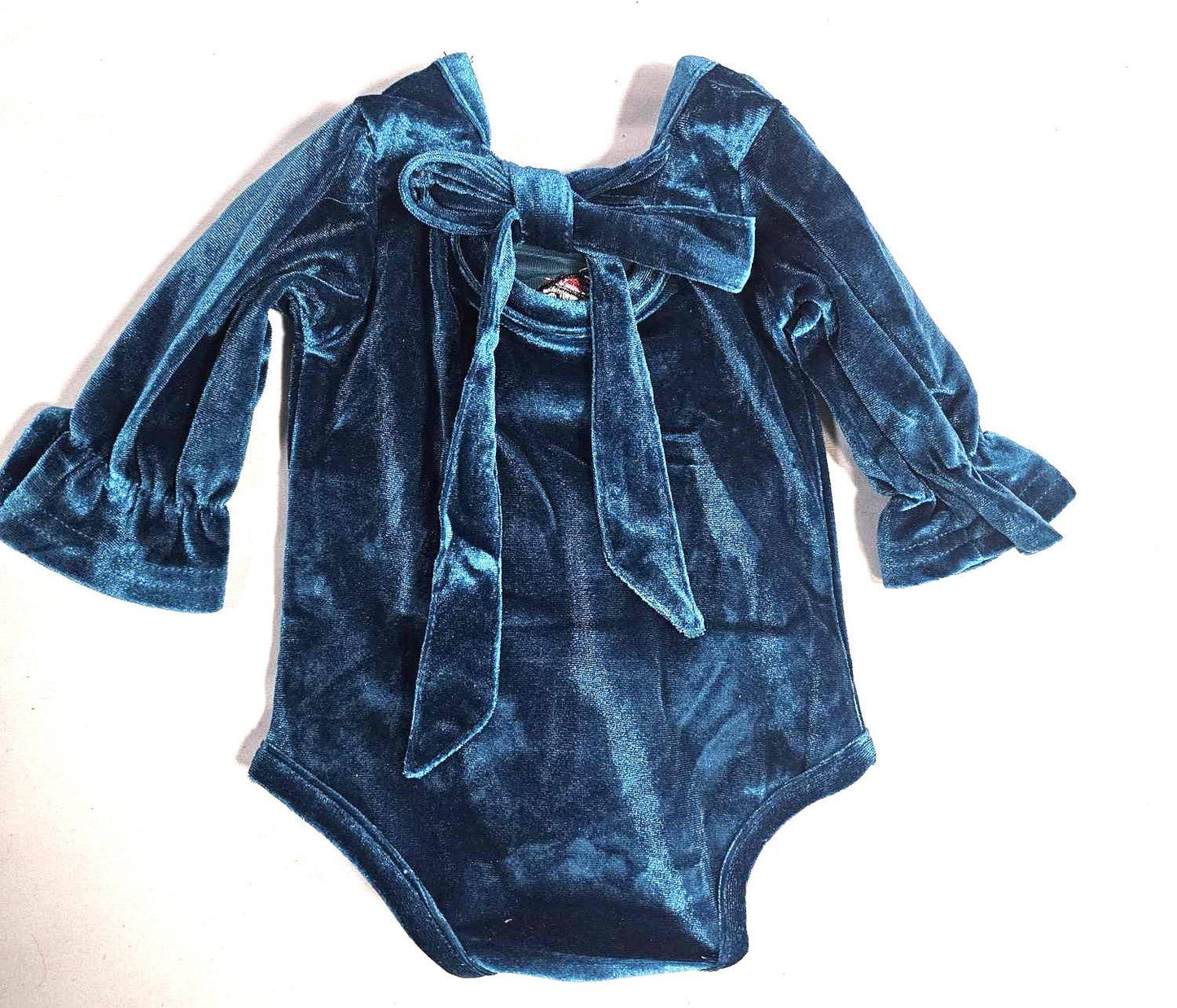 Baby Santa Velvet Onesie - Burgundy: Burgundy