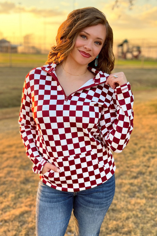 Pep Rally Pullover  Maroon