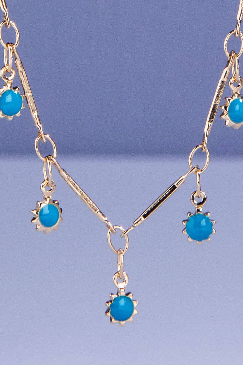 Chain Link Charm Necklace/ One Size