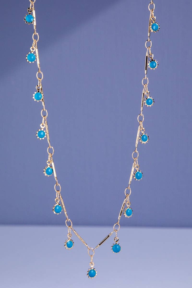 Chain Link Charm Necklace/ One Size
