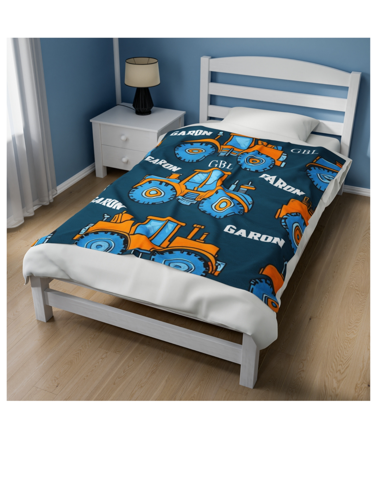 Custom Name Tractor Blanket