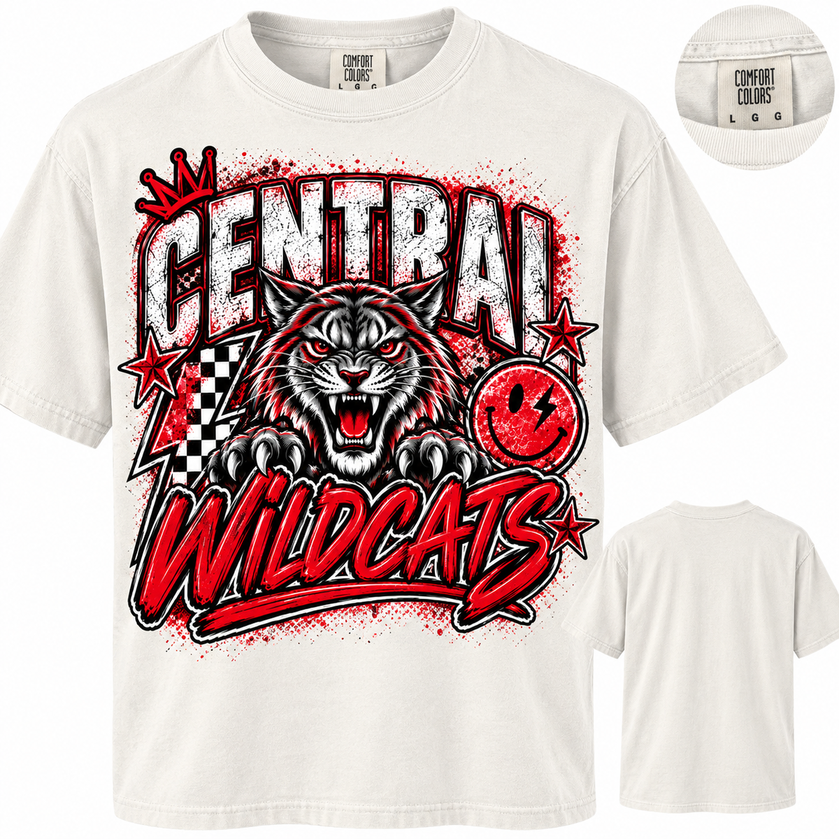 Central Wildcats Retro Comfort Color