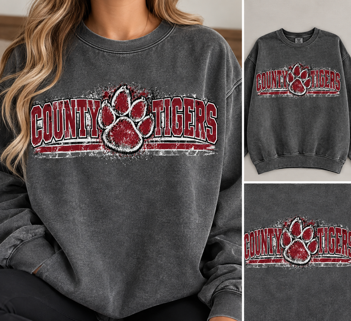 County Tiger Comfort Color Sweatshirt