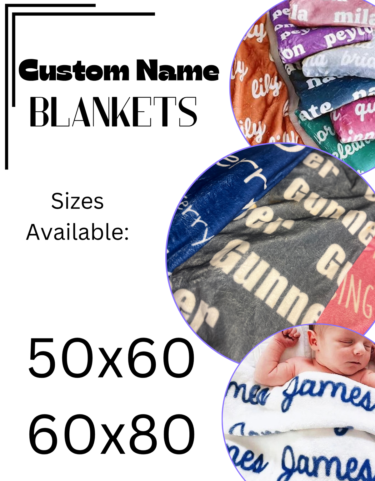 Custom Name ONLY Blanket