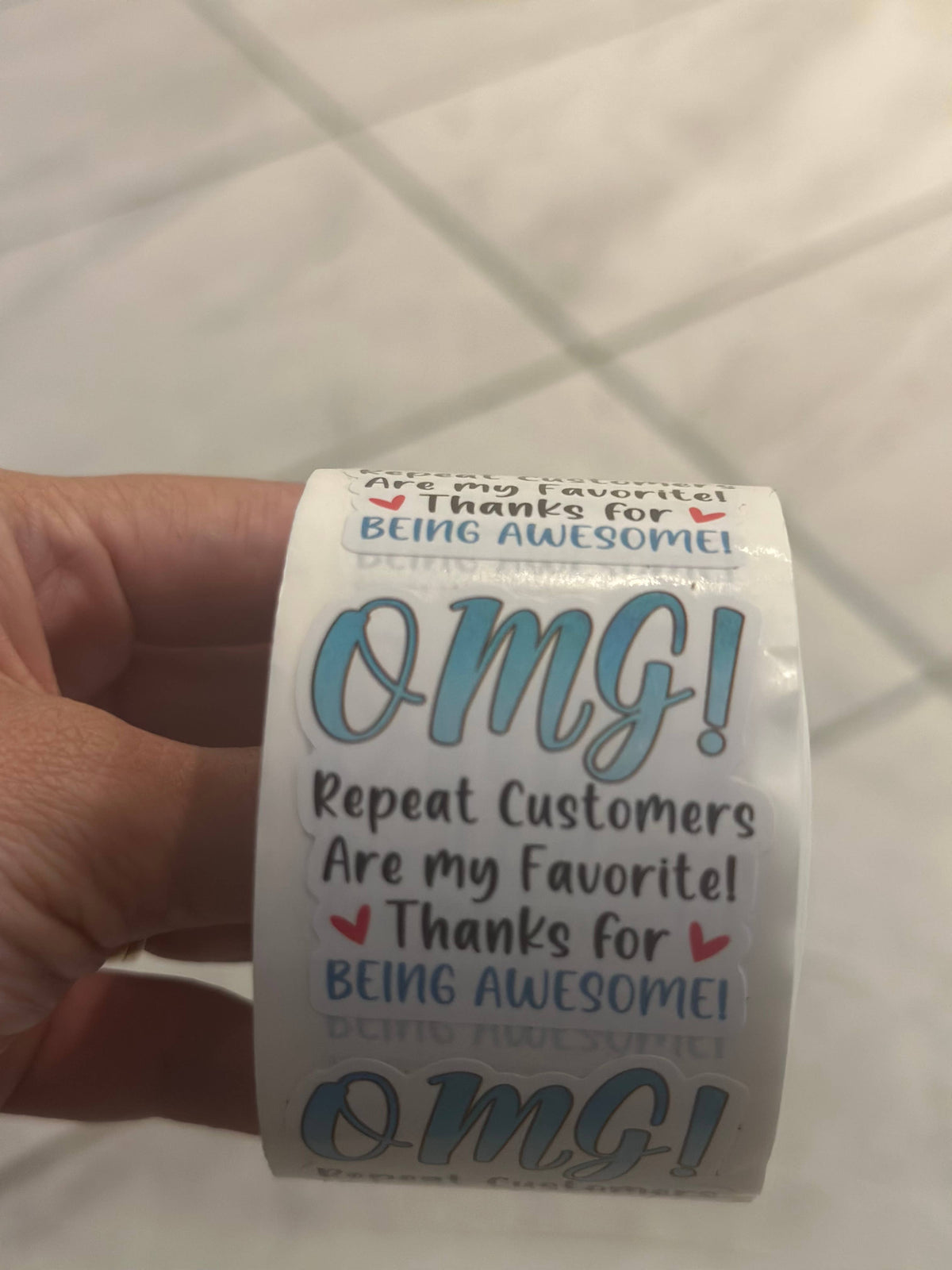 Packaging stickers qty 100