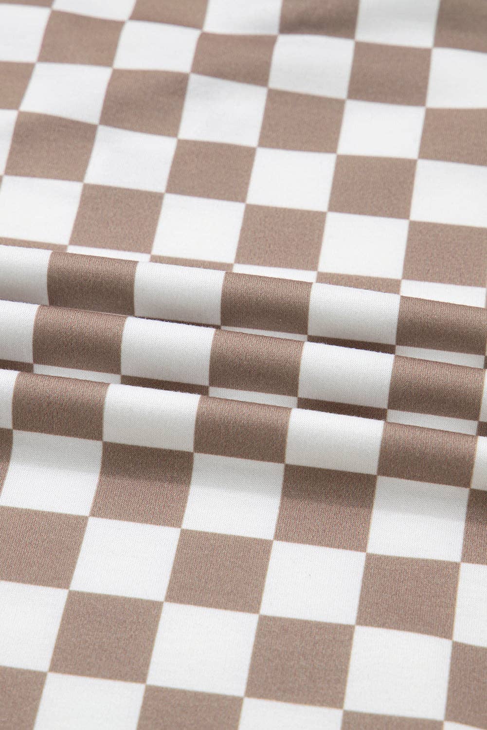 Checker Patchwork Drawstring Oversized Hoodie