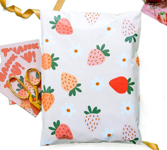 10x13 Strawberry Poly Mailers